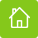 white home icon with a lime green background
